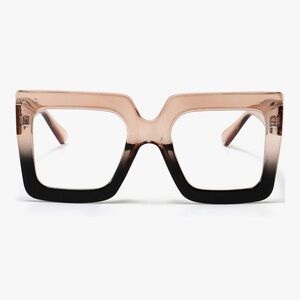 Amazon Women’s Two-Tone Square Sunglasses - Pink and Black